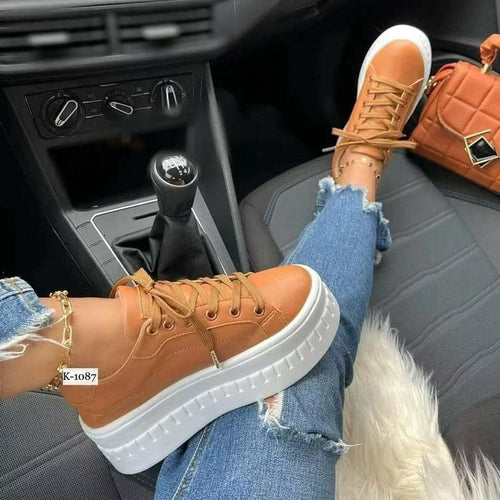 (Kopi) Casual Platform Women's Shoes Flat Womens Sneakers