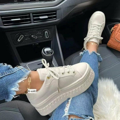 (Kopi) Casual Platform Women's Shoes Flat Womens Sneakers